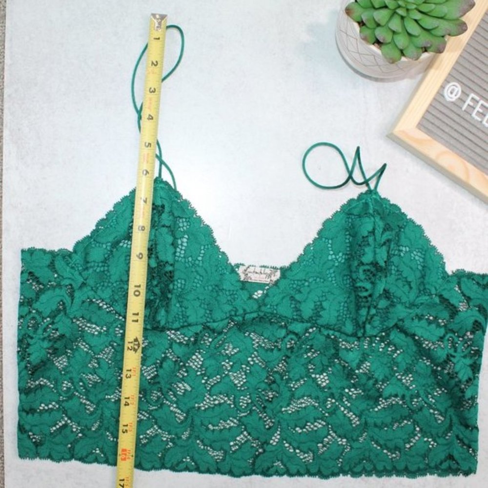 SOLD Free People Green Lace Strappy Bralette - Picture 2 of 6